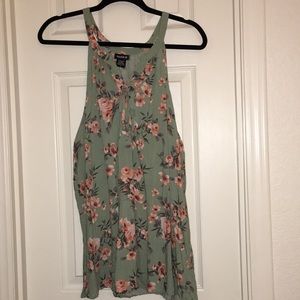 Torrid green with floral print tank top